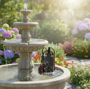 How to Choose the Right Fountain Pump Choosing a fountain pump isn’t only about looks — it’s an engineering decision that depends on four key factors: power, flow rate, lift height, and energy consumption. 